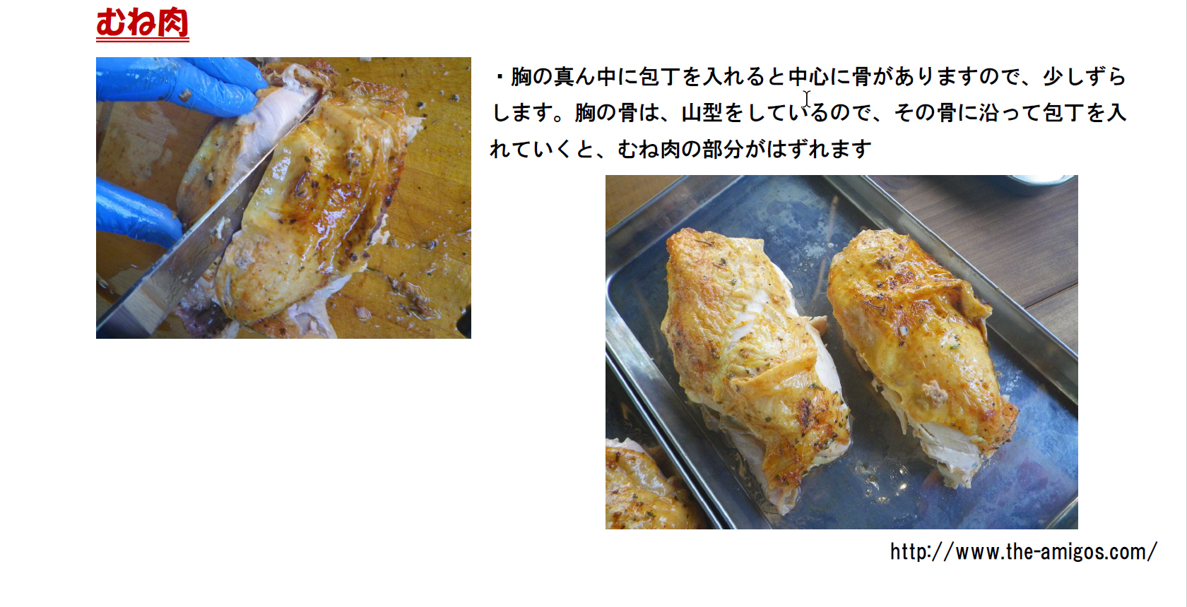 ローストチキンの捌き方3